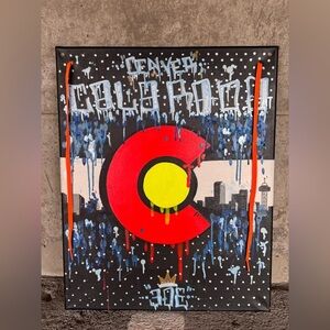 Original Art Denver Colorado Mixed Media Canvas Independent Artist 16x20